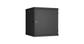 Настенный разборный шкаф TLK 19", 12U, металлическая дверь, Ш600хВ636хГ600мм, 2 пары монтажных направляющих, черный
