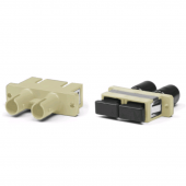 Проходной адаптер ST-SC duplex, MM (для многомодового кабеля), корпус пластмассовый, (голубой)