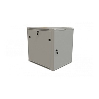Шкаф настенный 19-дюймовый (19"), 27U, 1304x600х800мм, металлическая передняя дверь с замком, две боковые панели, цвет серый (RAL 7035) (разобранный)