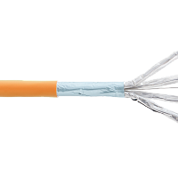 Кабель NIKOLAN F/FTP 4 пары, Кат.6a (Класс Eа), тест по ISO/IEC, 500МГц, одножильный, BC (чистая медь), 23AWG (0,56мм), внутренний, LSZH нг(А)-HFLTx, 