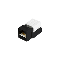 Модуль-вставка NIKOMAX типа Keystone, Кат.6 (Класс E), 250МГц, RJ45/8P8C, FT-TOOL/110/KRONE, T568A/B, неэкранированный, черный - гарантия: 5 лет расши