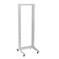 ITK 19" однорамная стойка, 42U, 600x600, на роликах, серая