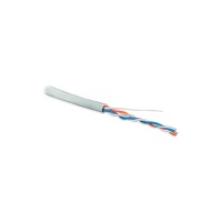 Кабель витая пара, неэкранированная U/UTP, категория 5, 2 пары (24 AWG), одножильный (solid), PVC, -20°C – +75°C, серый