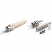 Разъем клеевой ST, MM(для многомодового кабеля), 3 мм, корпус металл, (белый)