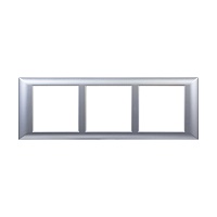 Рамка-суппорт "Avanti" для "In-liner Front",  серебристый металлик, 6модулей