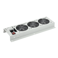 ITK Вентиляторная панель с выключателем 3 модуля серая