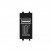 HDMI розетка модульная, тип А-А, "Avanti", "Черный квадрат", 1 модуль