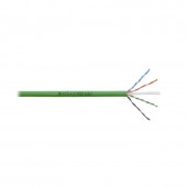 Кабель Премиум U/UTP, 4 пары, Кат.6 (Класс E), 450 МГц, AWG 23, внутренний нг(А)-LSLTx, цвет зеленый, коробка 305 м
