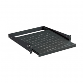 Полка выдвижная, угловая, 2U x 444 x 355 мм (до 20 кг), цвет черный (RAL 9005) ( аналог WZ-SB28-00-04-161)