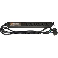 BONCH-ATS/PDU Блок розеток с функцией АВР для  19 дюймого шкафа 9 розеток С13  и кабели подключения питания 1.7 м. с вилками Schuko