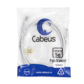 Патч-корд телефонный 2х6р4с, белый, PVC, 1.5 м