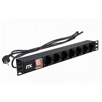 ССД PH12-7D1-P ITK PDU 7 роз. нем.ст. с выкл 1U каб.2м вилка нем.ст ПВХ чер