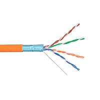 Кабель F/UTP, 4 пары, Кат.5e, 100 МГц, AWG 24, внутренний LS0H нг(А)-HFLTx, коробка 305 м, цвет белый