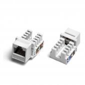Вставка Keystone Jack RJ-45(8P8C), категория 6, Dual IDC, белая