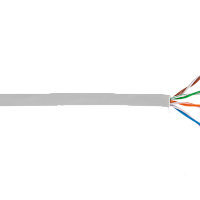 Кабель NETLAN U/UTP 4 пары, Кат.5e, 100МГц, одножильный, CCA (омедненный алюминий), внутренний, PVC нг(B), серый, 305м