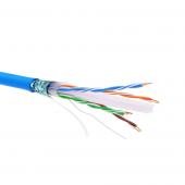 Информационный кабель экранированный F/UTP 4х2 CAT6, PVC, синий