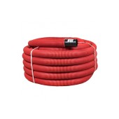 Труба гофр. двустенная ПНД/ПНД гибкая с протяжкой d90 мм (50 м) красная EKF-Plast