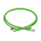 ITK Коммутационный шнур кат.6A S/FTP 2м st. 50мкд зел.