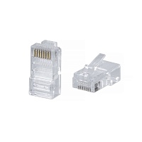 Коннектор RJ-45 быстрой установки под витую пару, категория 6 , универсальный (для одножильного и многожильного кабеля) для проводников с толщиной по 