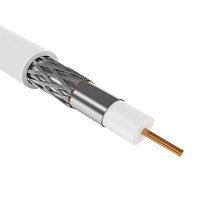 Каб. коаксиал. медный RG6 75Ом FPE PVC бел. (300м) GENERICA
