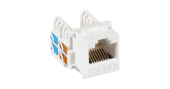 Модуль-вставка NETLAN типа Keystone, Кат.6 (Класс E), 250МГц, RJ45/8P8C, 110/KRONE, T568A/B, неэкранированный, белый, уп-ка 10шт.