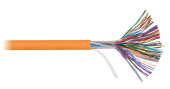 Кабель NIKOLAN U/UTP 50 пар, Кат.5 (Класс D), 100МГц, одножильный, BC (чистая медь), 24AWG (0,50мм), внутренний/внешний, LSZH -40C  нг(А)-HFLTx, оранж