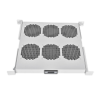 Модуль вентиляторный 19" 1U, 6 вентиляторов, регул. глубина 390-750 мм  с контроллером