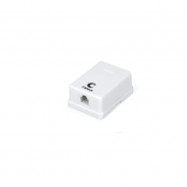 Розетка телефонная RJ-12(6P4C), одинарная, внешняя, белая