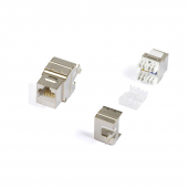 Вставка Keystone Jack RJ-45(8P8C), категория 6, экранированная, тип 180 градусов, белая