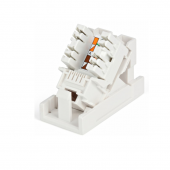 Розетка (вставка) 45x22,5 (аналог Mosaic) с наклонным модулем RJ-45 категории 6