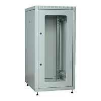ITK Шкаф LINEA E 24U 600х800мм двери 2шт стек. и метал. сер.