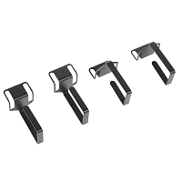 Органайзер кабельный одинарный изогнутый, цвет черный