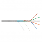 Кабель NIKOMAX F/UTP 4 пары, Кат.6 (Класс E), тест по ISO/IEC, 250МГц, одножильный, BC (чистая медь), 23AWG (0,55мм), полимерный материал нг(А)-HF, вн