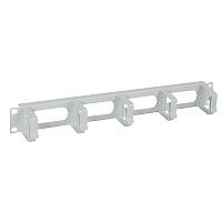 ITK Кабельный органайзер 19" 1U, 5 колец, серый