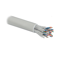 Кабель витая пара, неэкранированная U/UTP, кат5, 16 пар (4 пары (24 AWG)х4), одножильный (solid),LSZH оболочка, LSZH нг(А)-HF, –20°C - +60°C, серый