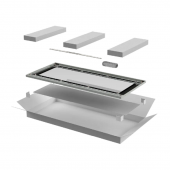 ITK LINEA N Дверь стеклянная 600мм шкафа 42U сер.