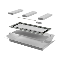 ITK LINEA N Дверь стеклянная 600мм шкафа 42U сер.