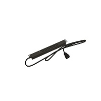 Блок розеток для 19" шкафов, горизонтальный, 6 розеток IEC320 C13, защита от перенапряжения с индикатором, кабель питания 2,5м (3х1,0мм2) с вилкой IEC