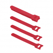 Хомут для кабеля, липучка с мягкой застежкой, 125x14 мм, красный (10 шт.)