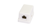 Настенная розетка NETLAN, 1 порт, Кат.5e (Класс D), 100МГц, RJ45/8P8C, 110, T568A/B, неэкранированная, белая, уп-ка 10шт.