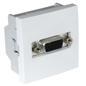 РОЗЕТКА VGA HD15 - 2 МОДУЛЯ, БЕЛЫЙ (45430 SBR)