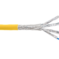 Кабель NIKOLAN S/FTP 4 пары, Кат.8 (Класс I), тест по ISO/IEC, 2000МГц, одножильный, BC (чистая медь), 22AWG (0,63мм), внутренний, LSZH нг(А)-HFLTx, ж