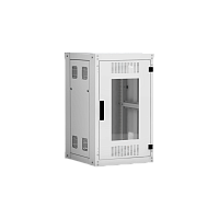 Напольный шкаф NETLAN 19", 18U, стеклянная дверь, цельнометаллические стенки, Ш600хВ930хГ800мм, в разобранном виде, серый