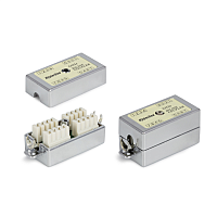 Проходной адаптер (coupler), Dual IDC, категория 5e, 4 пары, экранированный