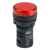 Лампа AD22DS(LED)матрица d22мм красный 12В AC/DC IEK