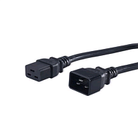 Кабель питания IEC 320 C19 - IEC 320 C20 (3x1.5), 16A, прямая вилка, 10м, цвет черный