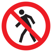 Самоклеящаяся этикетка: Ф180мм "Проход запрещен" IEK