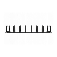 Органайзер кабельный горизонтальный с пластиковыми кольцами 8 колец 19"  ОКГП-8-19"-1U