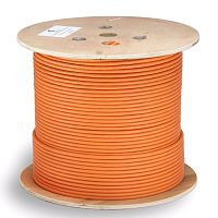Кабель экранированная витая пара SSTP (S/FTP), категория 7 (600MHz), 4 пары (26AWG), многожильный (patch), LSZH (305 м)
