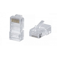 Коннектор RJ-45 под витую пару, категория 5e, неэкранированный, универсальный  (100 шт в упак)
